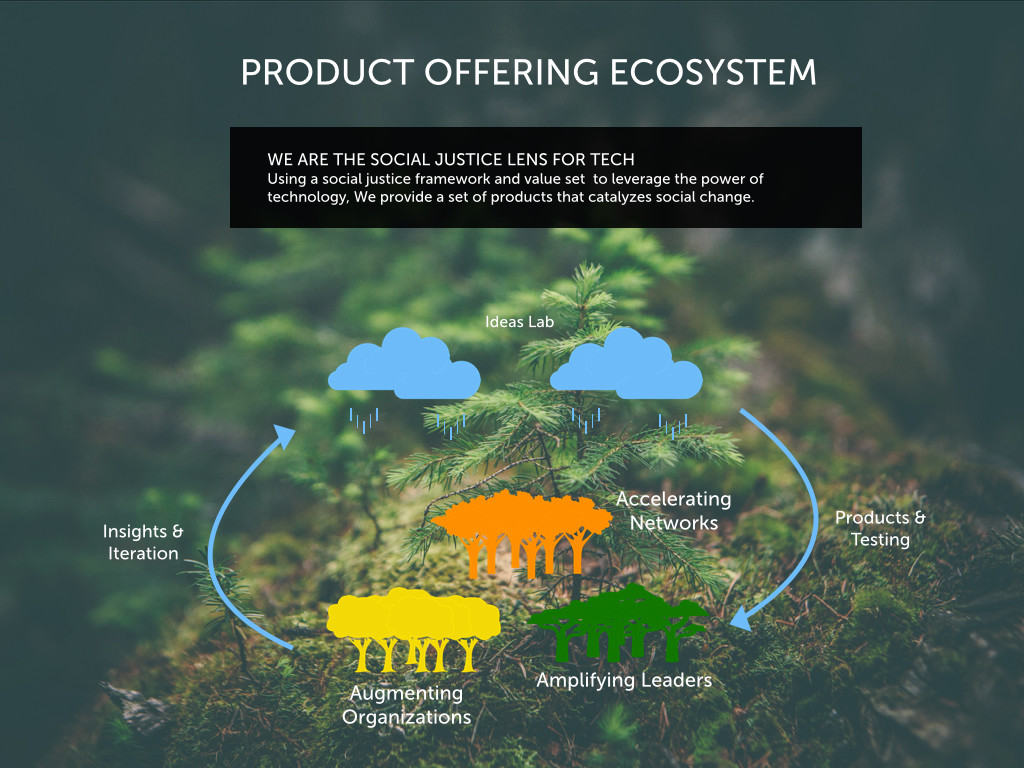I used a forest metaphor to explain how this organization affects social change.